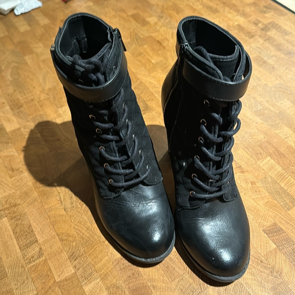 Black ankle booties